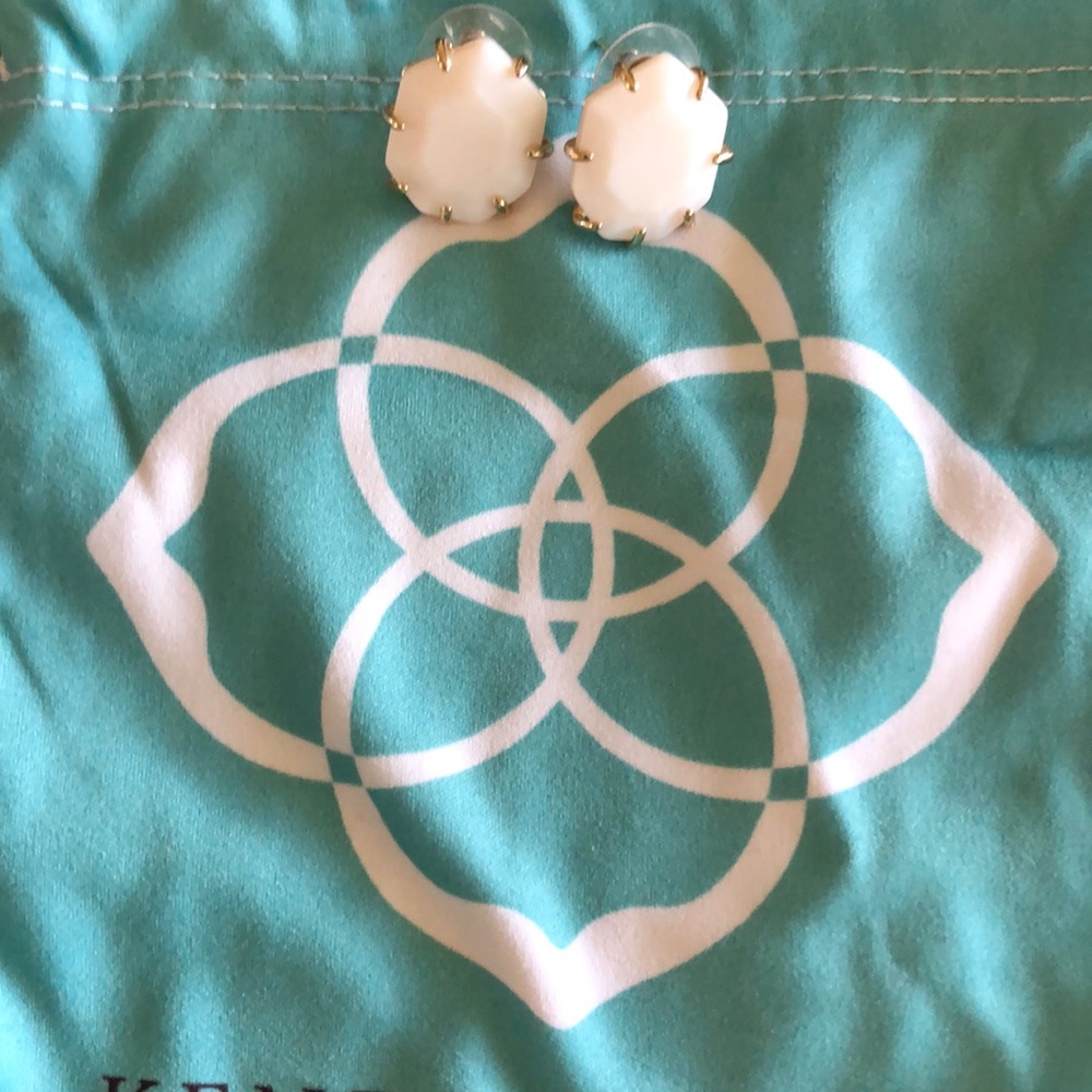 White Kendra Scott Morgan Studs